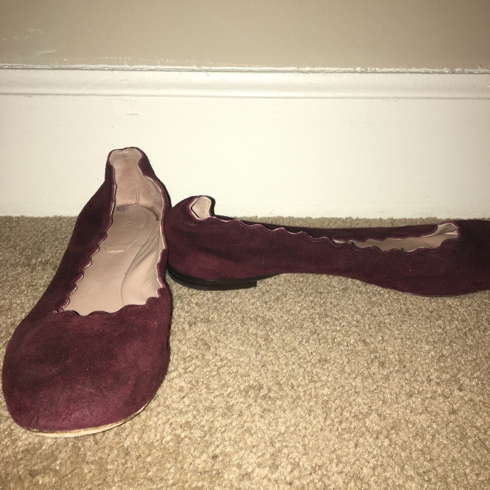 Chloé maroon flats